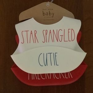 RAE DUNN baby Silicone Bibs